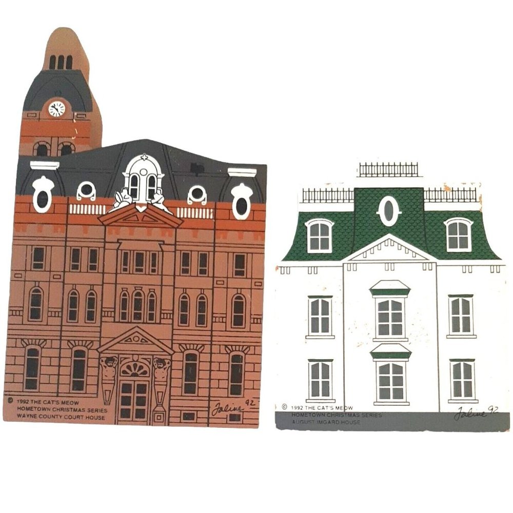 2 Cats Meow Wayne County Courthouse August Imgard House 1992 Hometown Christmas